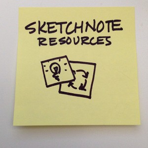 sticky note that says Sketchnote Resources